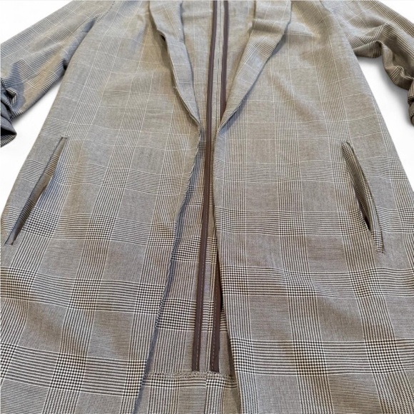 Rachel Zoe Tan Blazer with Textured Fabric and Open Front - Picture 2 of 7